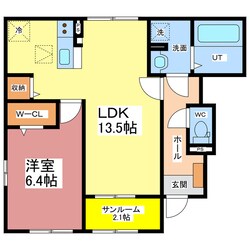 スロープ　ケイプ　押田Ⅰの物件間取画像